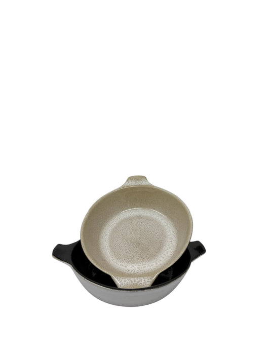 Ofenform Set Black & Sand – Rundes Keramikset für stilvolles Backen & Servieren